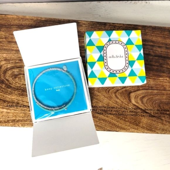 Stella & Dot Friendship Beaded Wrap Bracelet Crystal Charm Pendant - Picture 2 of 6